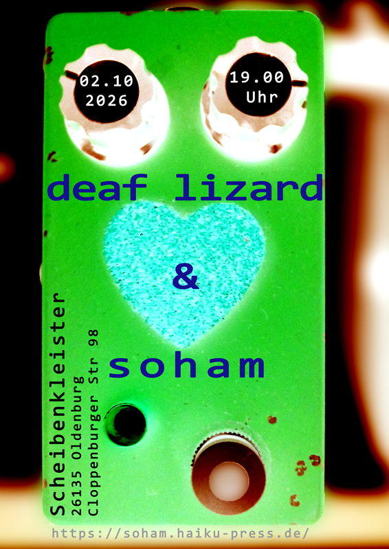 Soham & Deaf Lizard, Scheibenkleister, Oldenburg